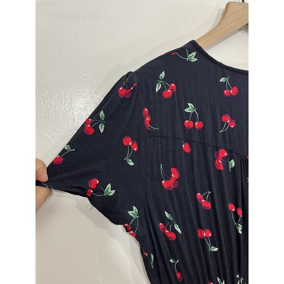 Cherries Cherry Girl Cottagecore Romantic Boho Maxi Dress Whimsigoth Y2K Pin Up - Picture 11 of 16